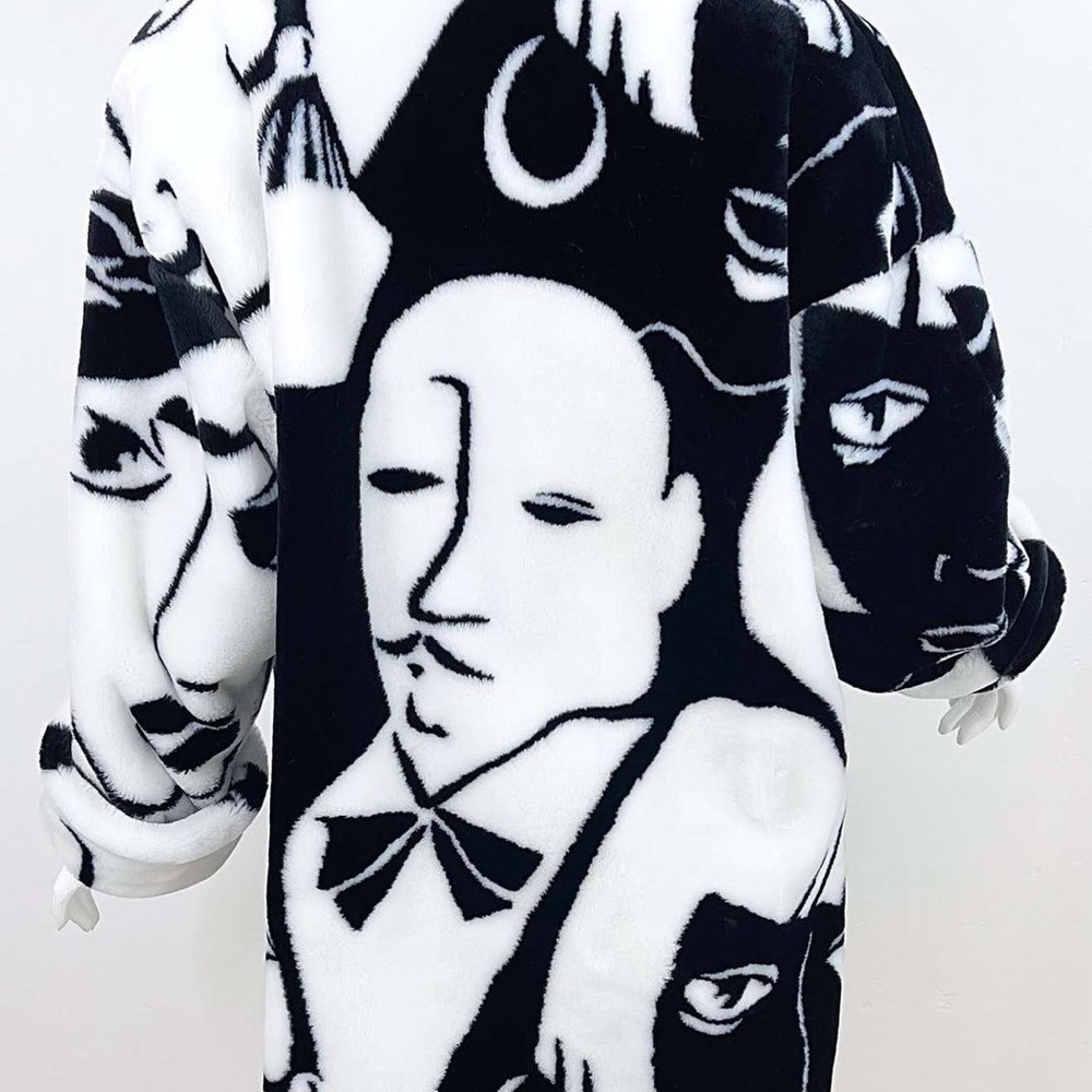 Archive Donnybrook original 1980s Faces cocoon coat - Picture 4 of 7